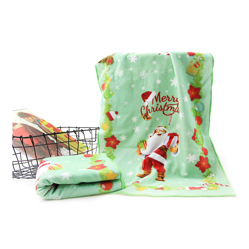 Pasadyang Christmas Printed Face Towel